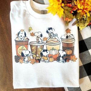 Fall shirt snoopy cute popular trending dog mom short sleeve Tshirt